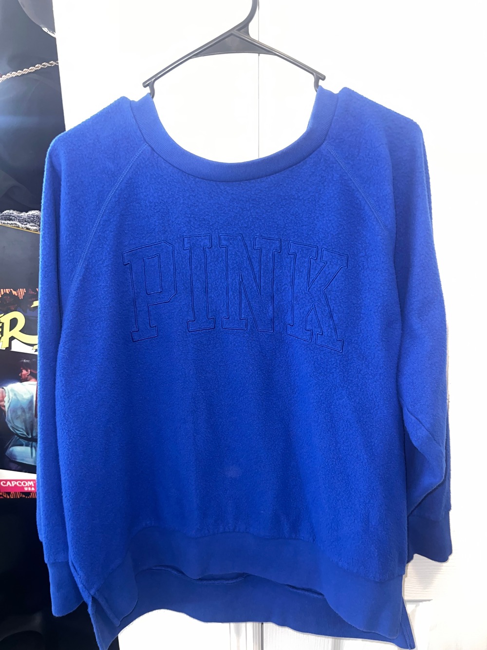 Victoria's Secret PINK Royal Blue Crew neck Sweatshirt